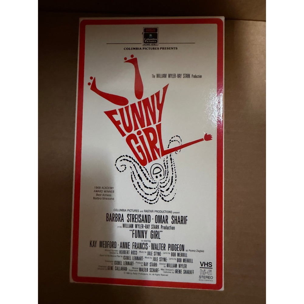 Funny Girl VHS Barbra Streisand Omar Sharif 1968 Musical Columbia Pictures‎ Tape